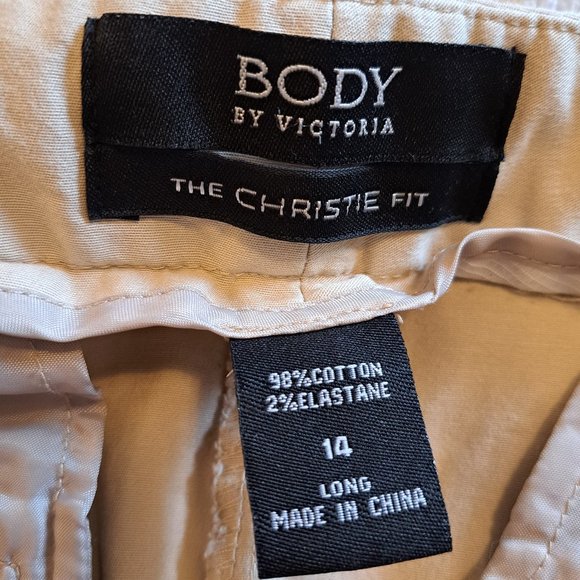 Body By Victoria Christie Fit Khaki Pants Size 14L 14 Long - Picture 7 of 8